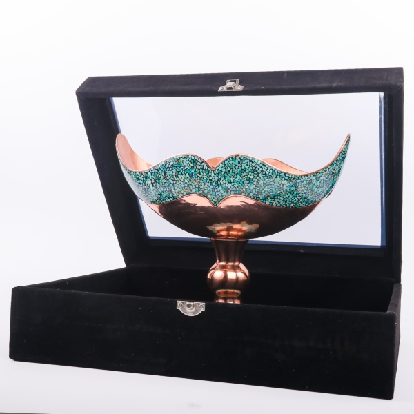 Firoozeh Koobi Turquoise on Copper Candy Dish 25cm