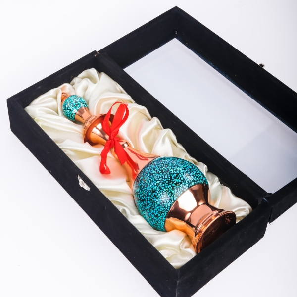Firoozeh Koobi Turquoise on Copper Decanter 29cm
