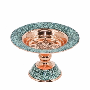 Firoozeh koobi turquoise on copper plater 30cm
