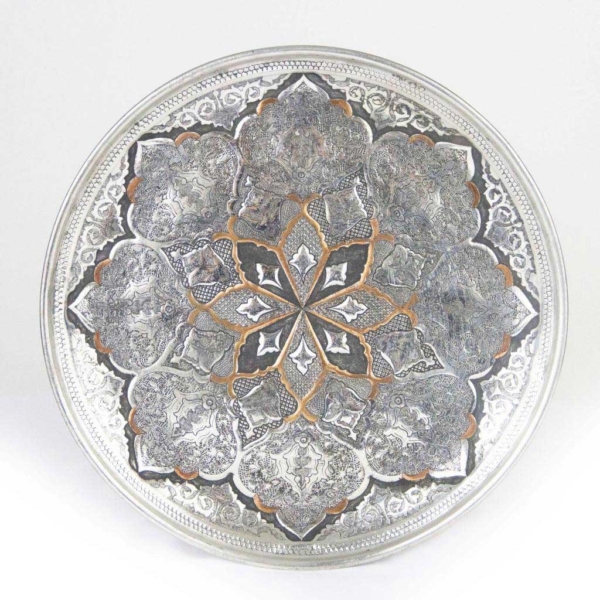 Flower Shah Abbasi Ghalam Zani Plate 30cm
