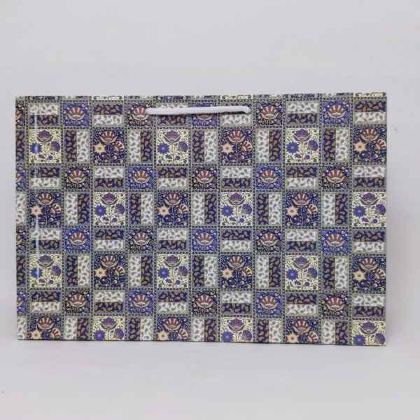 Flower Tile Design Gift Bag  24 x 7 x 16cm