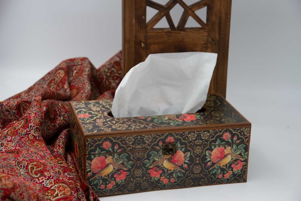 Tissues Patterned Collection Flower and Bird Pattern Tissue Box