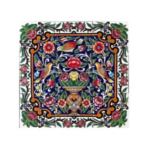 Flower and bird design puzzle tiles