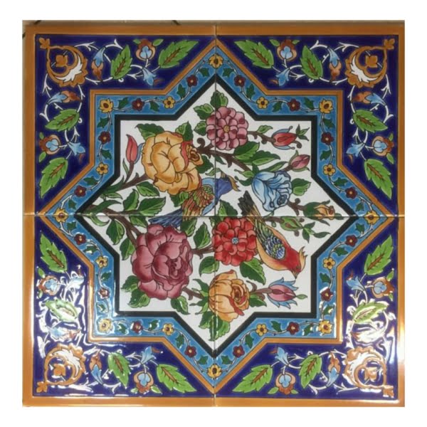 Flower and Chicken Design Puzzle Tiles