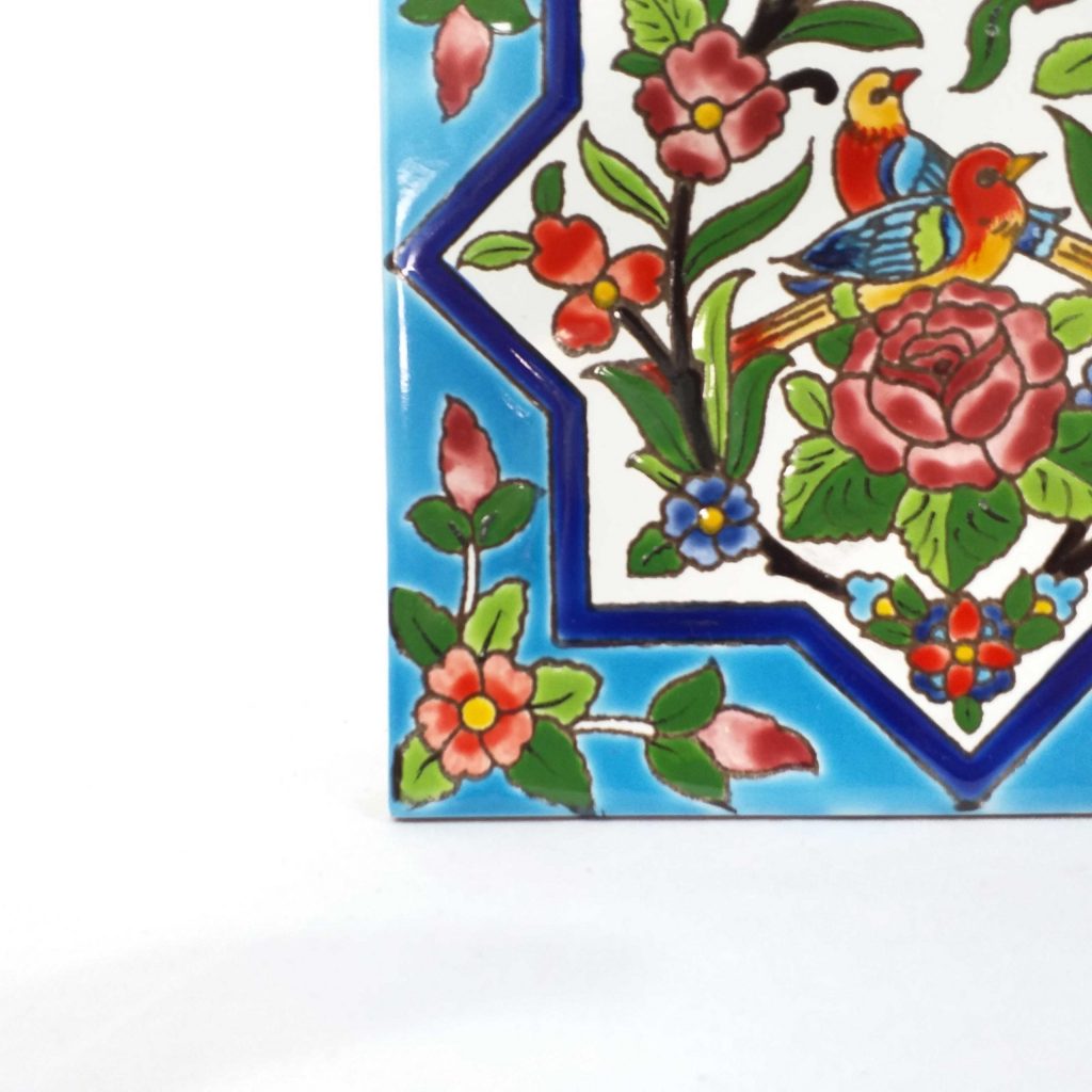 Flower and Bird Design Tiles detail