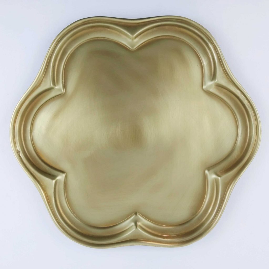 GHALAMZANI ON BRASS TEA SET FOR SIX PEOPLE