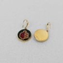 GOLD POMEGRANATE PATTERN EARRINGS