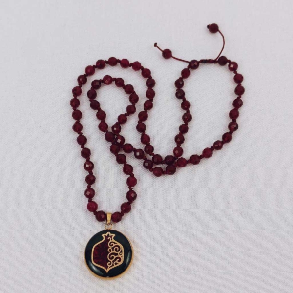 GOLD POMEGRANATE PATTERN NECKLACE