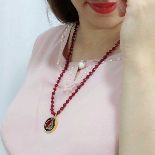 GOLD POMEGRANATE PATTERN NECKLACE
