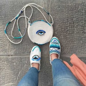 Givah shoes with evil eye design