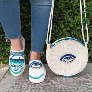 Givah shoes with evil eye design