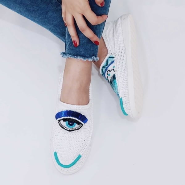 Giveh Shoes with Evil Eye Design