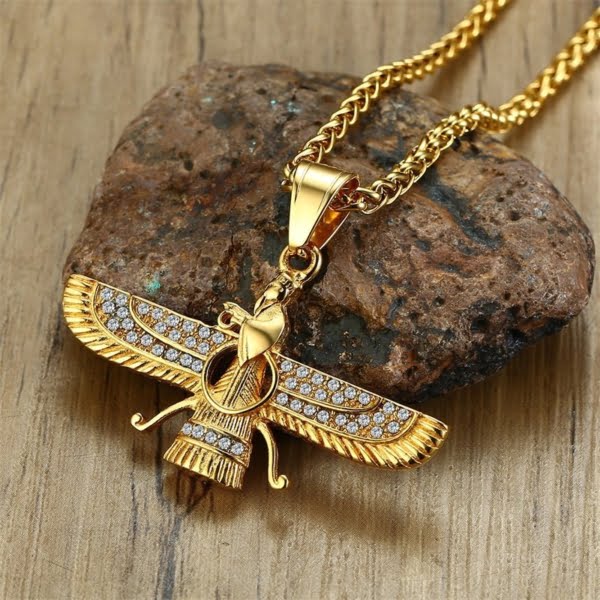 GOLD FARVAHAR NECKLACE, 24K GOLD PLATED