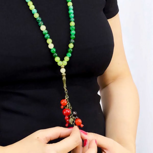 Green Agate Stone Necklace