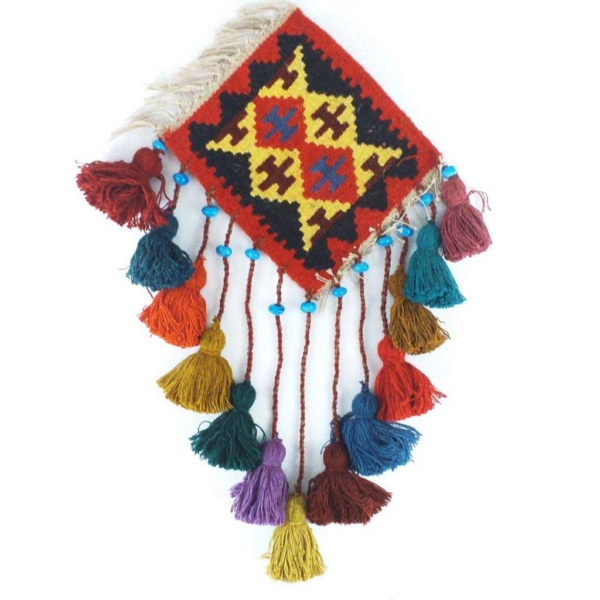 Hand Woven Kilim with Yarn