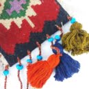 Hand-woven kilim with yarn