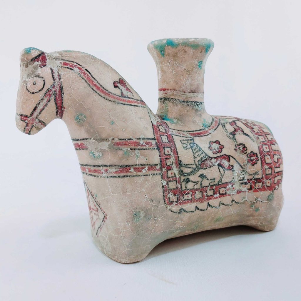 Horse-Shaped Earthenware Jug