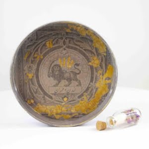 Gold lion and sun tray-Persis Collection