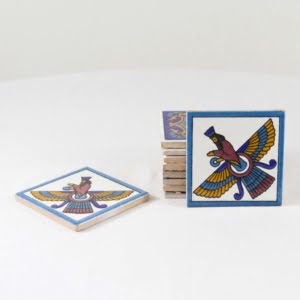 10 x 10cm FARVAHAR CLAY TILE (K107)