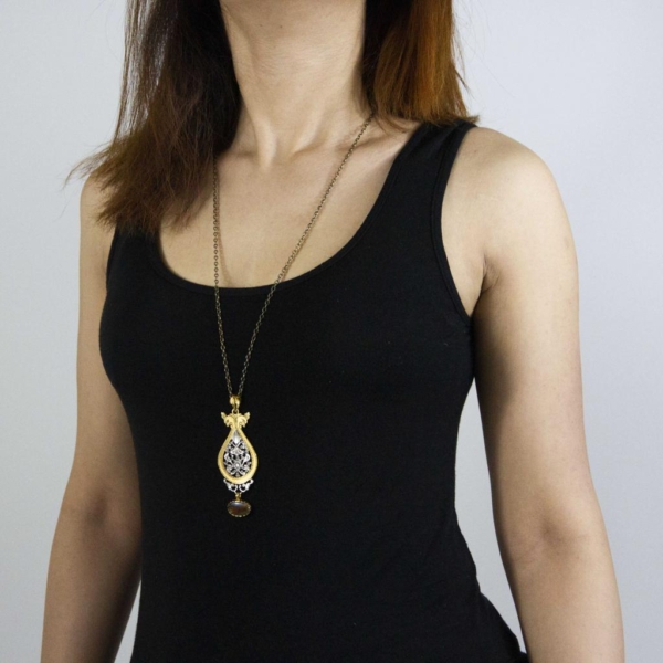 NEYSHABOR TURQUOISE PEACOCK NECKLACE