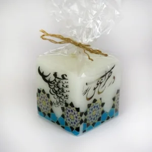 Calligraphy & Tile Pattern Candle  7cm