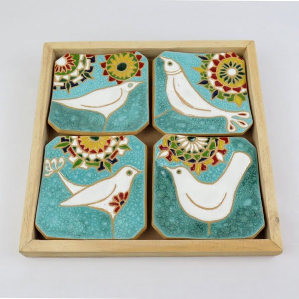 Bird House Ceramic Plate Set