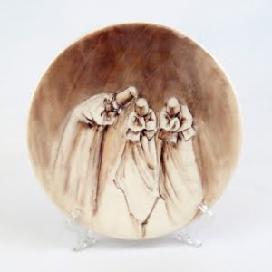 Sama 1 , 25cm Hand Painted Ceramic Plate