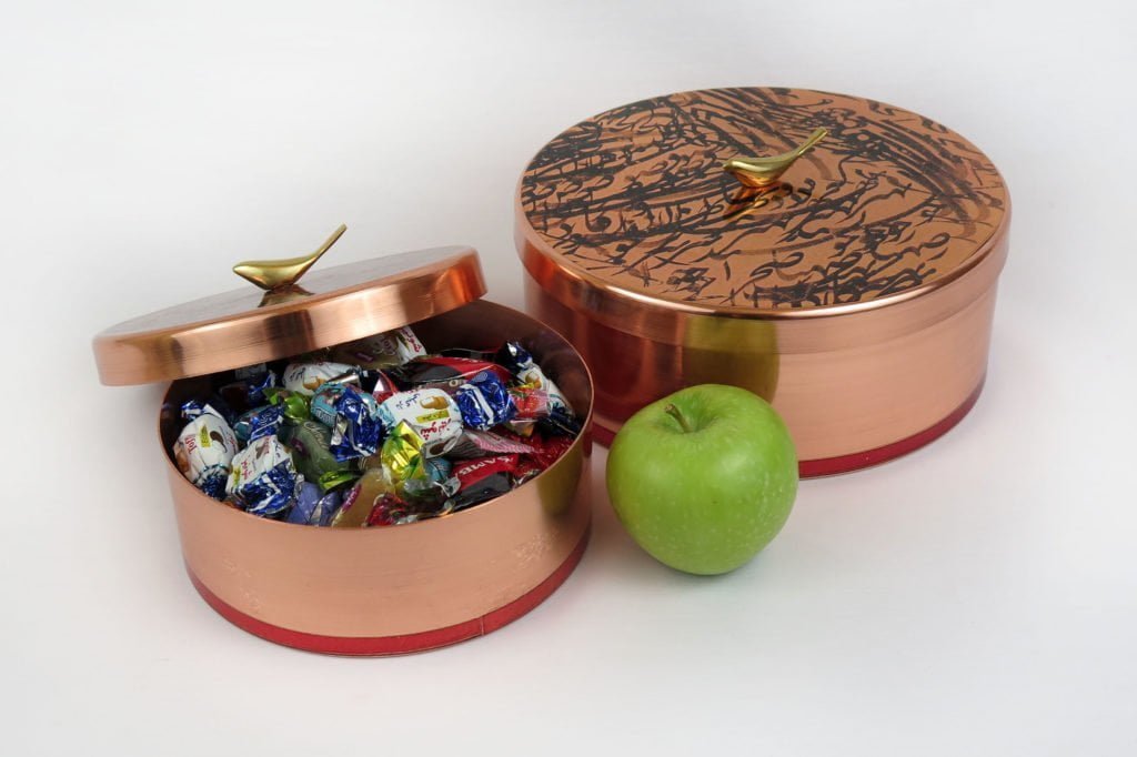 Calligraphy Copper Bonbon Dishes