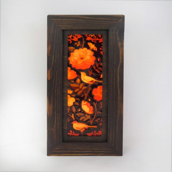 Floral Wooden Light Box