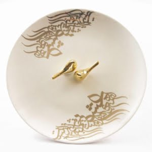 GOLDEN POETRY PLATTER -Persis Collection