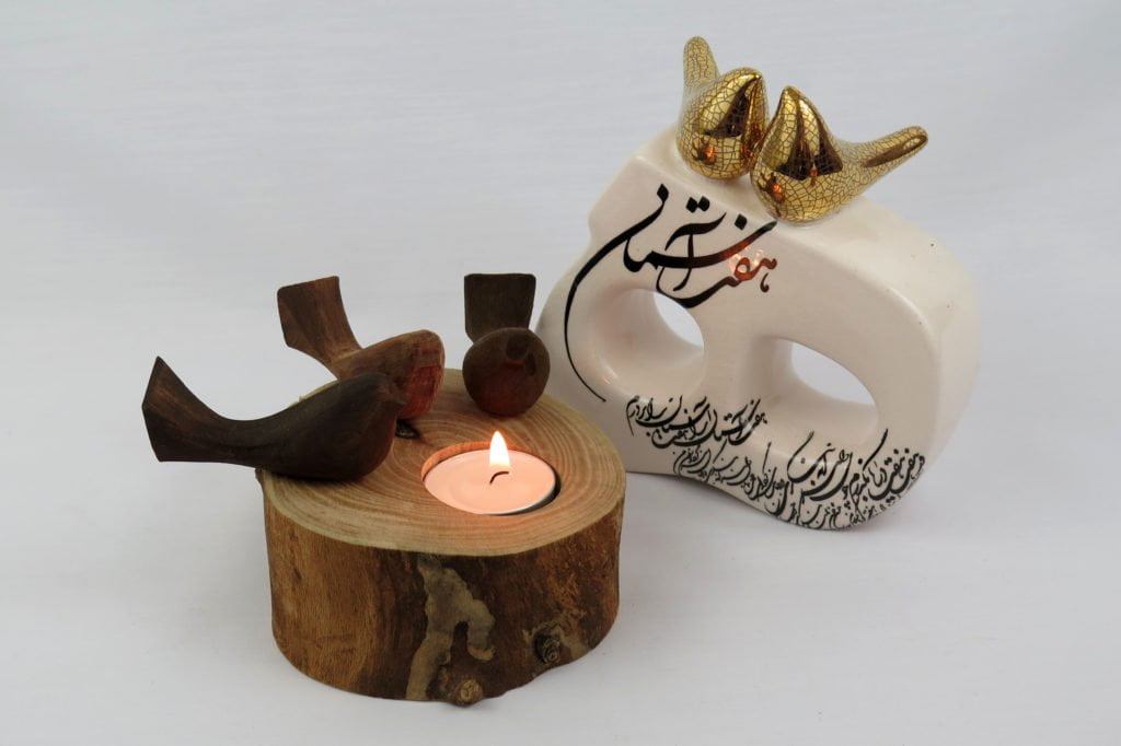 Triple Bird Handmade Candle Holder