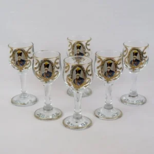 Set of 6 Gajar Clear Grappa Glasses
