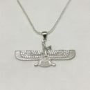 silver Farvahar necklace-persis-collection