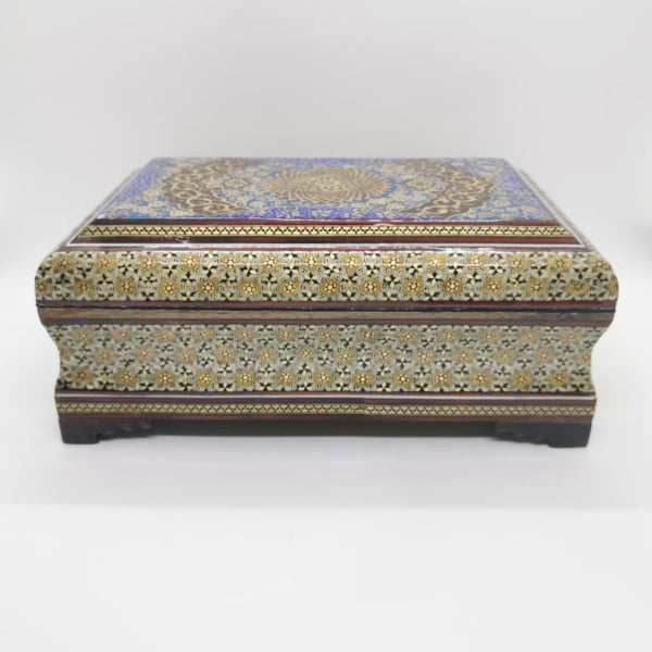 Large Tazhib Khatam Kari Jewellery Box, 22 x 14cm