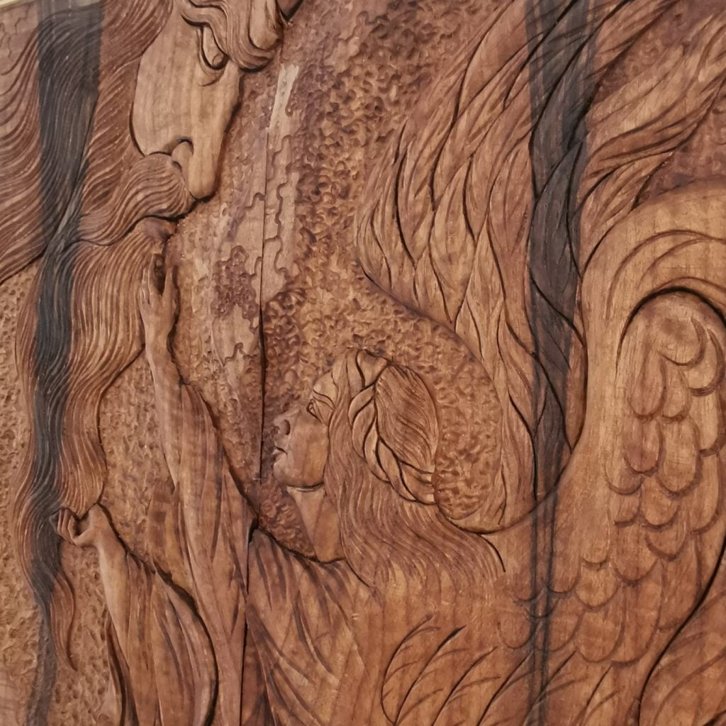 Handmade Backgammon, Persian Angel detail