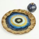 EVIL EYE GLASS PLATTER-Persis Collection