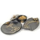 BLACK AND GOLD LOVE DINNER SET-Persis Collection
