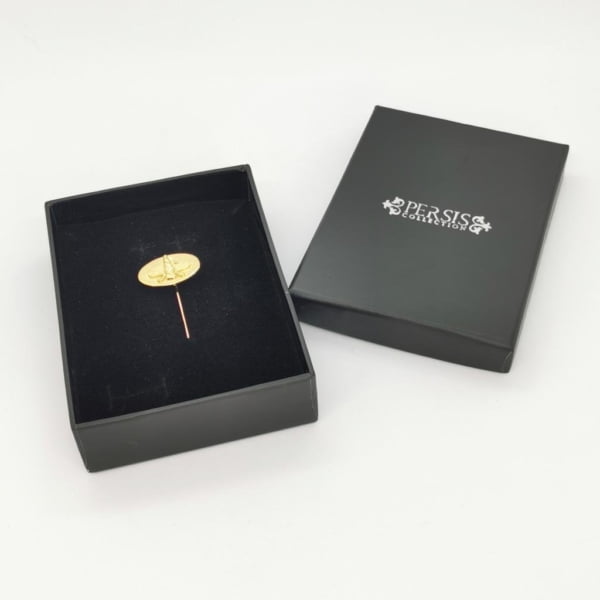 Farvahar Suit Pin, Gold Plated 925 Silver