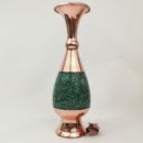 FIROOZEH KOOBI TURQUOISE ON COPPER VASE-PERSIS COLLECTION