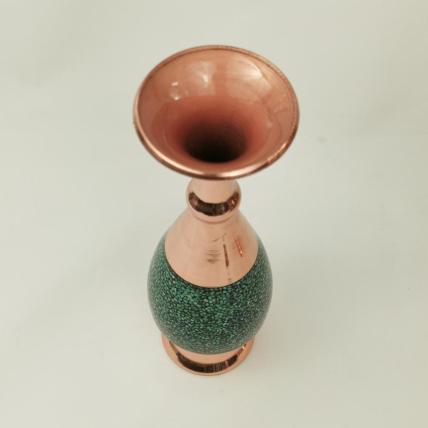 Firoozeh Koobi Turquoise on Copper Vase 26cm