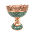 FIROOZEH KOOBI TURQUOISE ON COPPER CANDY DISH-Persis Collection