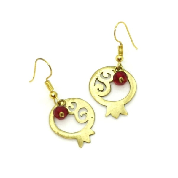 POMEGRANATE & SEED EARRINGS