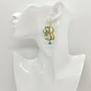 LOVE CALLIGRAPHY BRASS EARRINGS-Persis Collection