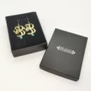 LOVE CALLIGRAPHY BRASS EARRINGS-Persis Collection