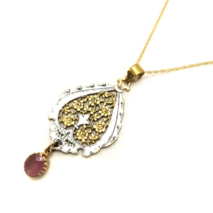 PINK RUBY GHALAMZANI NECKLACE-Persis Collection