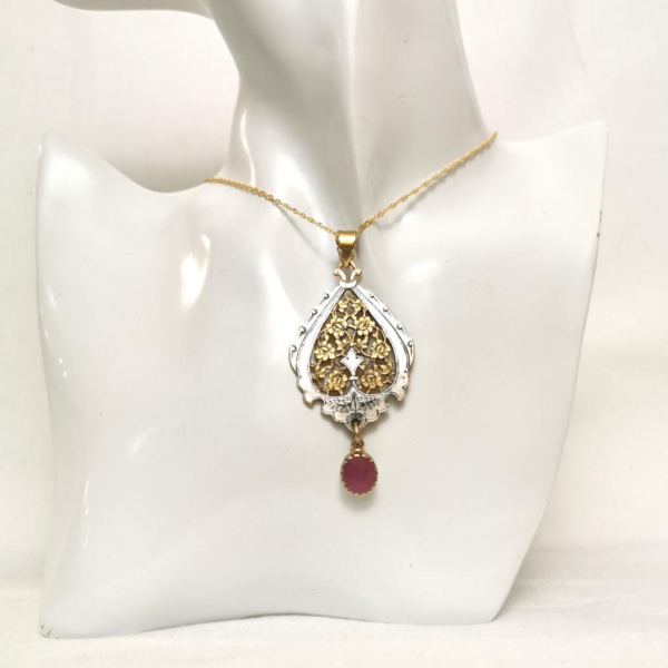 Pink Ruby Ghalamzani Necklace