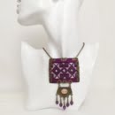 PURPLE TEARS BALOCHI NEEDLEWORK NECKLACE -PERSIS COLLECTION