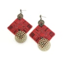 CARMINE EMBROIDERY EARRINGS -PERSIS COLLECTION
