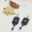 HOT BLUE BALOCHI EARRINGS-PERSIS COLLECTION
