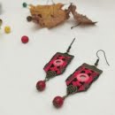 HOT PINK BALOCHI EARRINGS-PERSIS COLLECTION